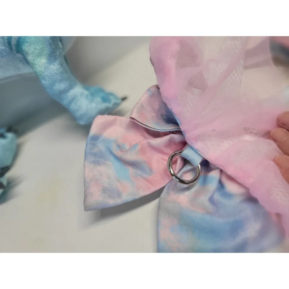 Dog or cat mulyi color bow dress pet‎ apparel sz s